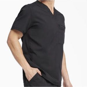 Men's Balance V-Neck Scrub Top & Zip Fly Scrub Pants Set